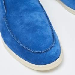 Pre Owned Loro Piana Blue Suede Chukka Boots Size 46