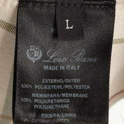 Pre Owned Loro Piana Navy Blue Logo Embroidered Microfibre Storm System Baseball Cap L