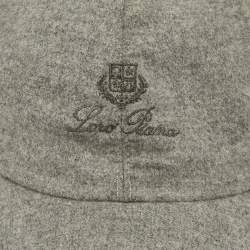 Loro Piana Grey Cashmere Storm System Baseball Cap XL