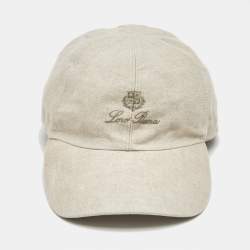 Loro Piana Beige Linen Baseball Cap XL