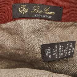 Loro Piana Beige Linen Baseball Cap XL