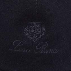 Pre Owned Loro Piana Navy Blue Cashmere Storm System Baseball Cap XXL