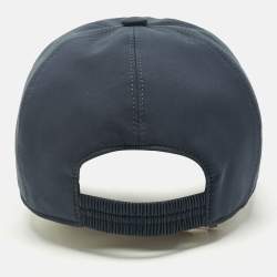 Pre Owned Loro Piana Blue Nylon Green Storm System Baseball Cap L