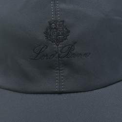 Pre Owned Loro Piana Blue Nylon Green Storm System Baseball Cap L