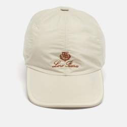 Pre Owned قبعة من لورو بيانا من الكشمير البيبي باللون الرمادي بحجم متوسط