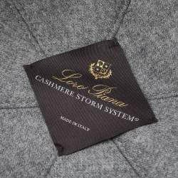 Pre Owned Loro Piana Grey Logo Embroidered Cashmere Baseball Cap M