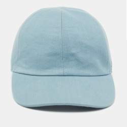 Pre Owned Loro Piana Light Blue Rain System Baseball Cap S