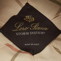 Pre Owned Loro Piana Seaweed Blue/Ivory Technical Fabric Storm System Baseball Cap S