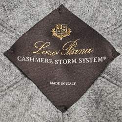 Pre Owned Loro Piana Grey Logo Embroidered Cashmere Storm System Cap L