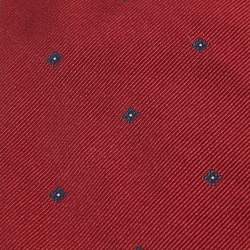Pre Owned Loro Piana Maroon Motif Pattern Silk Traditional Tie