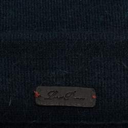Pre Owned Loro Piana Navy Blue Berretto Cashmere & Alpaca Beanie Hat