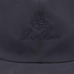 Loro Piana Navy Blue Logo Embroidered Microfibre Storm System Baseball Cap M