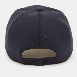 Loro Piana Navy Blue Logo Embroidered Microfibre Storm System Baseball Cap M