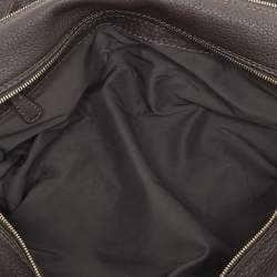 Loro Piana Brown Leather Dopp Kit Pouch