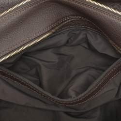 Loro Piana Brown Leather Dopp Kit Pouch