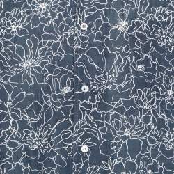 Pre Owned Loro Piana Blue Andre Floral Print Linen Buttoned-Up Shirt S