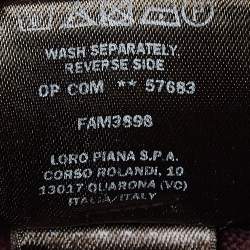 Pre Owned Loro Piana Burgundy Cashmere Knit Aspen Polo Sweatshirt L