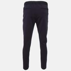Pre Owned Loro Piana Navy Blue Wool Leisure City Straight Leg Trousers XL
