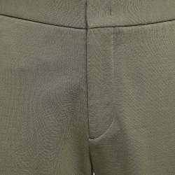 Pre Owned Loro Piana Green Wool Blend Straight Leg Tailored Trousers XL