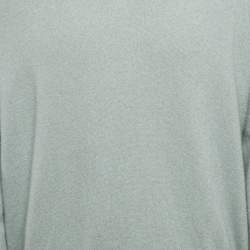 Pre Owned Loro Piana Grey Cashmere Knit V-Neck Sweater XXXL