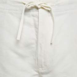 Pre Owned Loro Piana White Herringbone Regular Short XXL