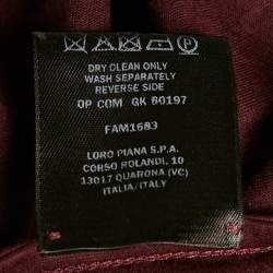 Pre Owned Loro Piana Burgundy Jersey Crew T-Shirt XL