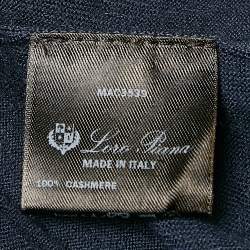 Pre Owned Loro Piana Blue Cashmere Knit V-Neck Sweatshirt M