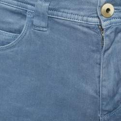 Pre Owned Loro Piana Blue Linen Blend Slim Fit Pants S