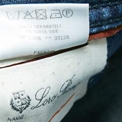 Pre Owned Loro Piana Blue Denim 5 Tasche Slim Jeans S Waist 32"