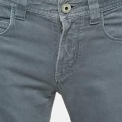 Pre Owned Loro Piana Grey Denim 5 Tasche Slim Jeans S Waist 32"