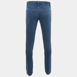 Pre Owned Loro Piana Blue Cotton 5 Tasche Slim Pants M