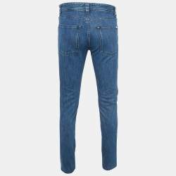 Pre Owned Loro Piana Blue Denim Tasche Slim Jeans S Waist 32"