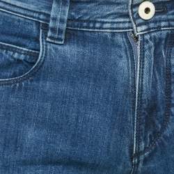 Pre Owned Loro Piana Blue Denim Tasche Slim Jeans S Waist 32"