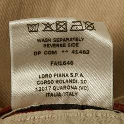 Pre Owned Loro Piana Beige Cotton Straight Leg Pants S