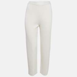 مملوكة مسبقًا Loro Piana Ivory Stretch Knit Trousers S 