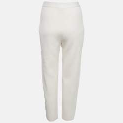 مملوكة مسبقًا Loro Piana Ivory Stretch Knit Trousers S 