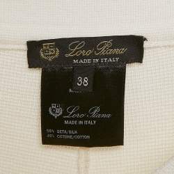 مملوكة مسبقًا Loro Piana Ivory Stretch Knit Trousers S 