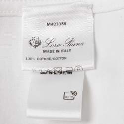Pre Owned Loro Piana White Cotton Crew Neck T-Shirt XL