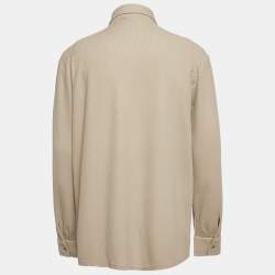 مملوكة مسبقًا Loro Piana Beige Cotton Full Sleeve Polo T-Shirt XXXL 