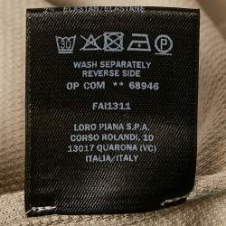 مملوكة مسبقًا Loro Piana Beige Cotton Full Sleeve Polo T-Shirt XXXL 