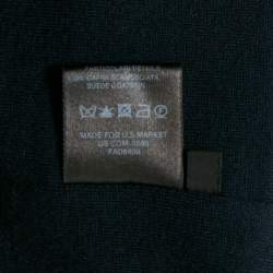 Pre Owned Loro Piana Navy Blue Synthetic High Neck Zip-Up Vest XL