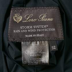 Loro Piana Navy Blue Synthetic and Cashmere Reversible Windmate Bomber Jacket XL