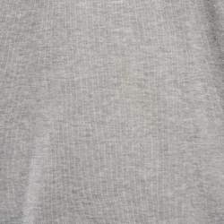 Pre Owned Loro Piana Grey Cotton Polo T-Shirt M