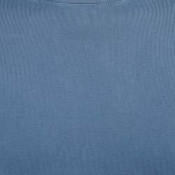 Pre Owned Loro Piana Blue Cotton Crew Neck T-Shirt M