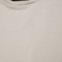 Pre Owned Loro Piana Grey Cotton Blend Crew Neck T-Shirt M
