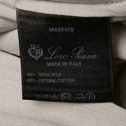 Pre Owned Loro Piana Grey Cotton Blend Crew Neck T-Shirt M
