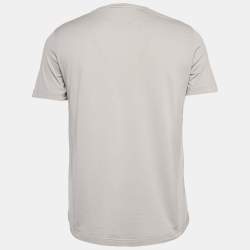 Pre Owned Loro Piana Grey Cotton Blend Crew Neck T-Shirt M