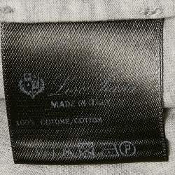 Pre Owned Loro Piana Grey Cotton Crew Neck T-Shirt M 