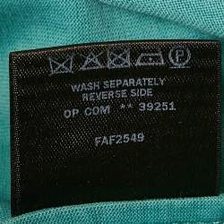 Pre Owned Loro Piana Green Cotton Blend Crew Neck T-Shirt M