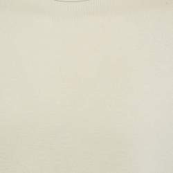 Pre Owned Loro Piana Beige Silk Blend Crew Neck T-Shirt S